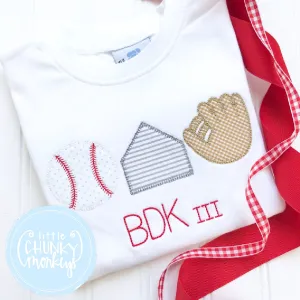 Boy Shirt - Baseball Trio