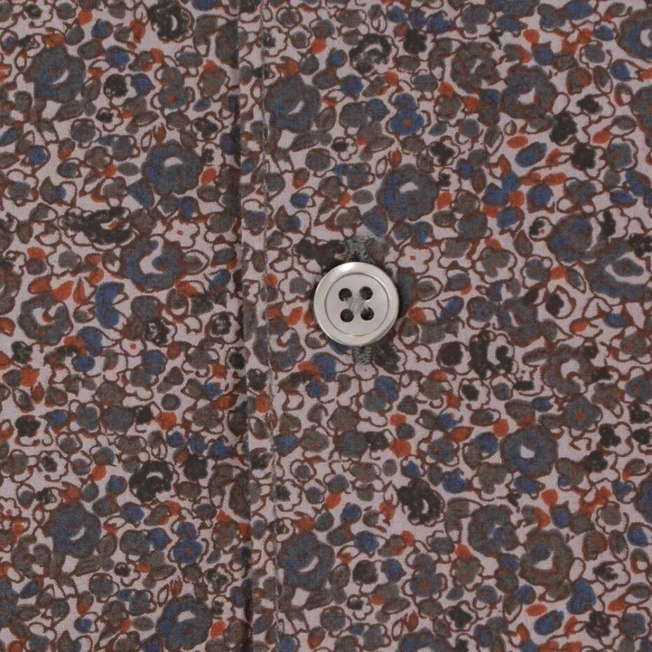 Brown Floral Print 'Campbell' Shirt