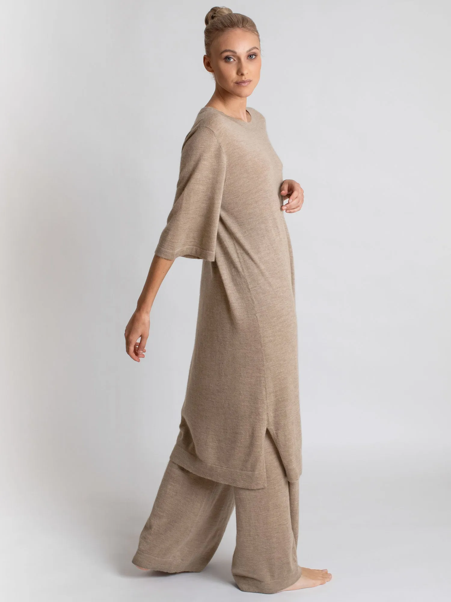 Cashmere pants "Air pants" - taupe