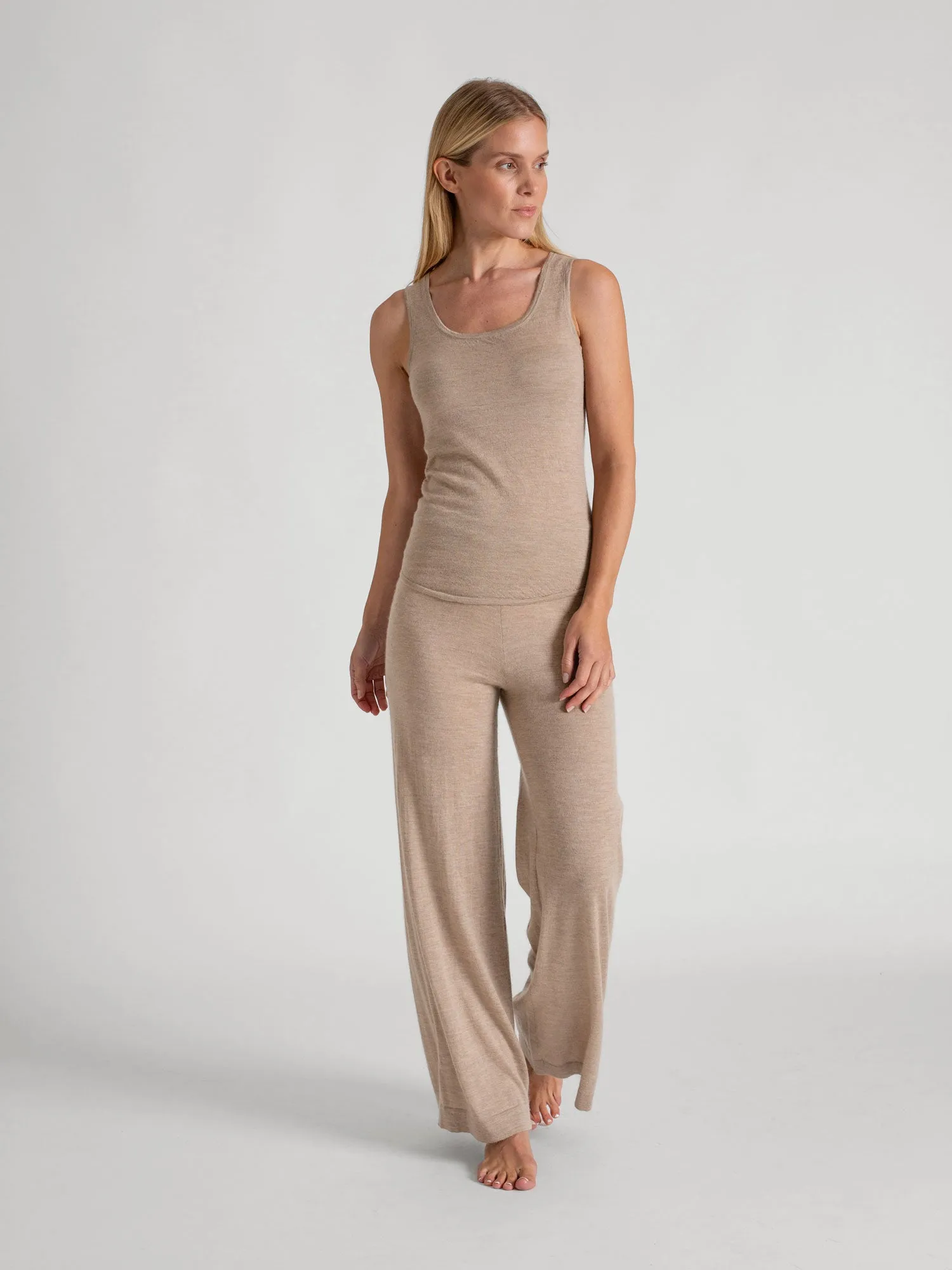 Cashmere pants "Air pants" - taupe