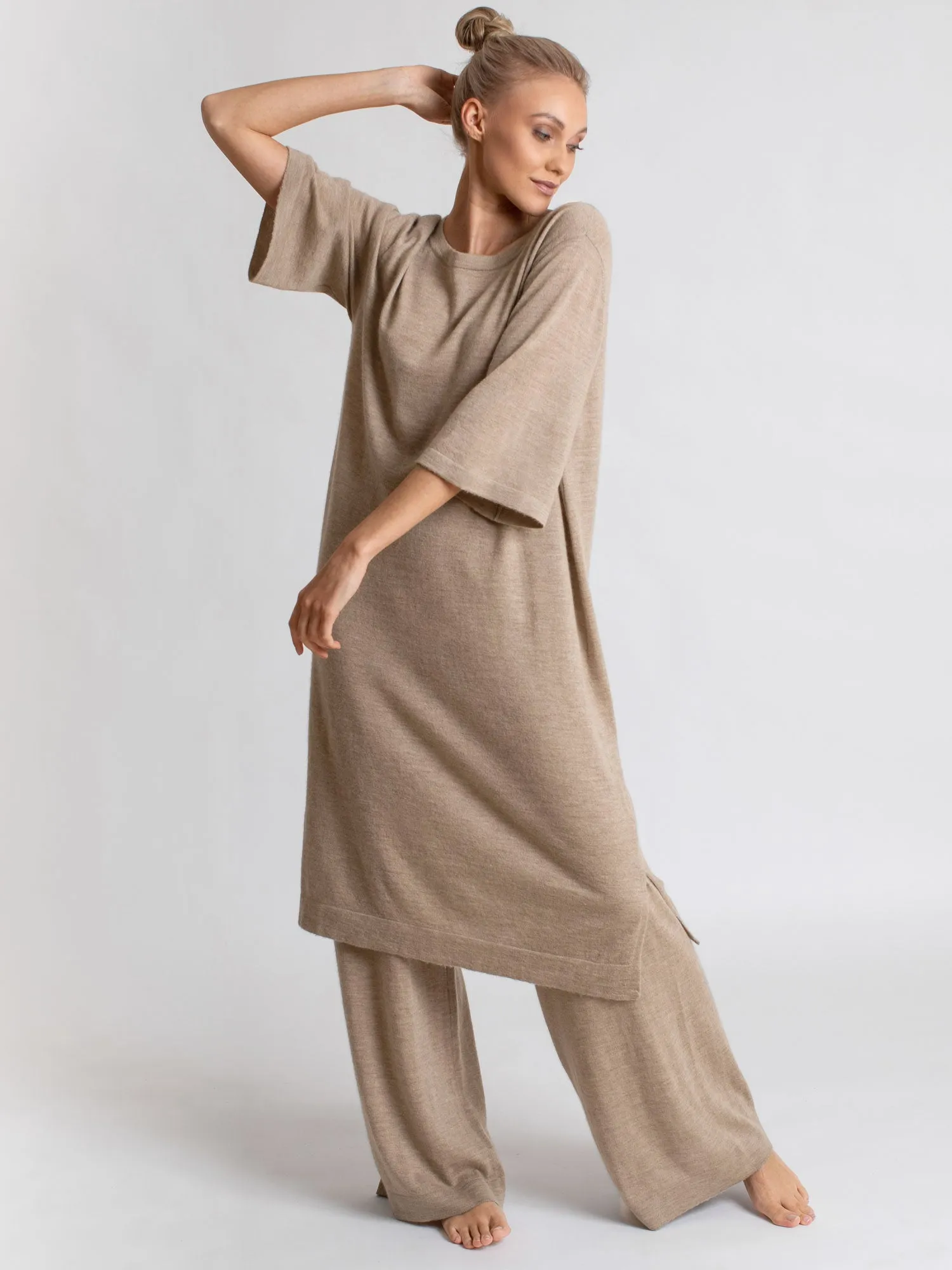 Cashmere pants "Air pants" - taupe