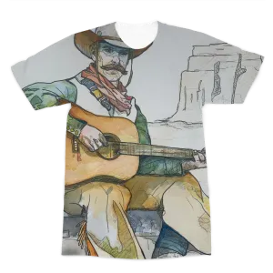 Cowboy guitar Premium Sublimation Adult T-Shirt