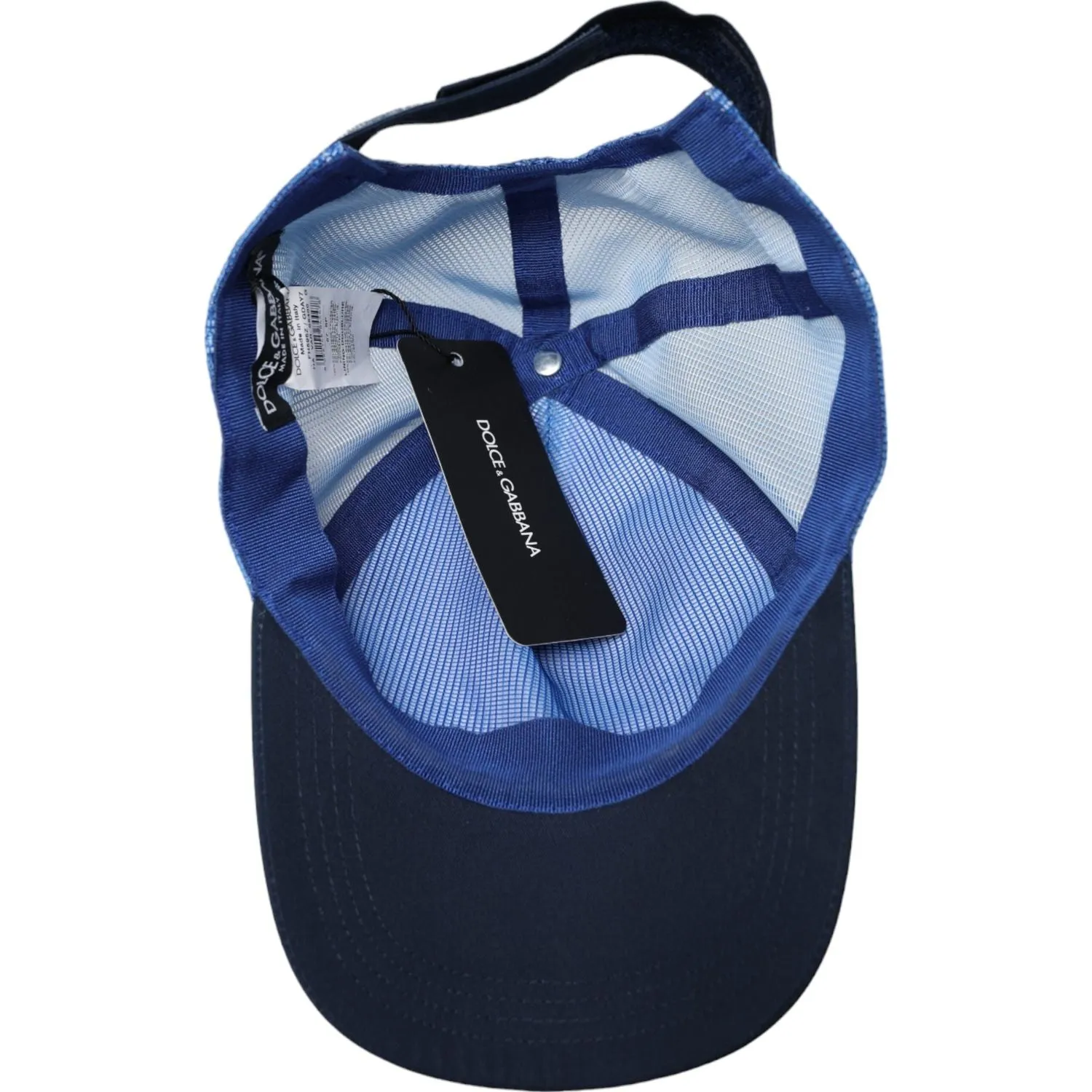 Dolce & Gabbana Blue White Black Italia Mesh Baseball Hat