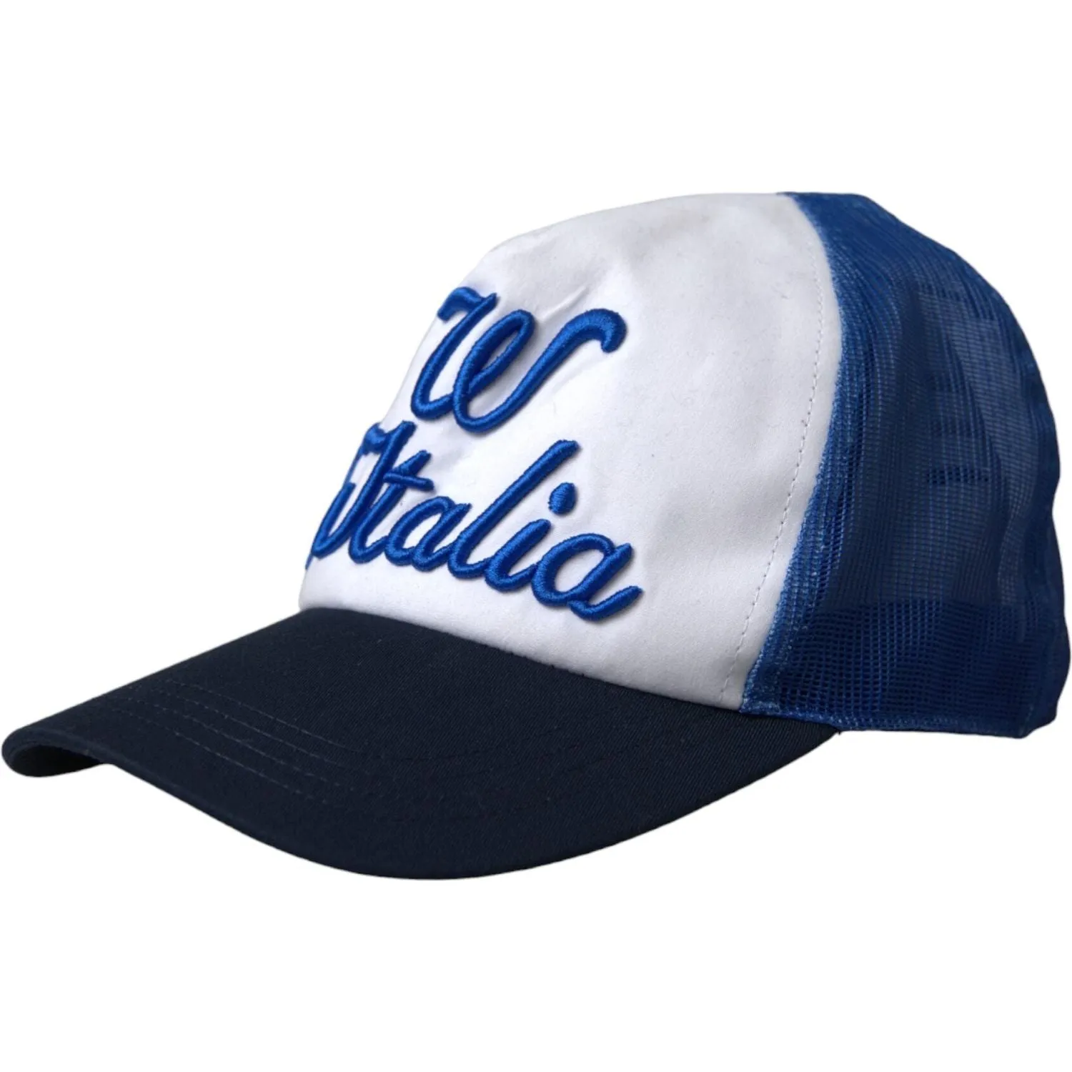 Dolce & Gabbana Blue White Black Italia Mesh Baseball Hat