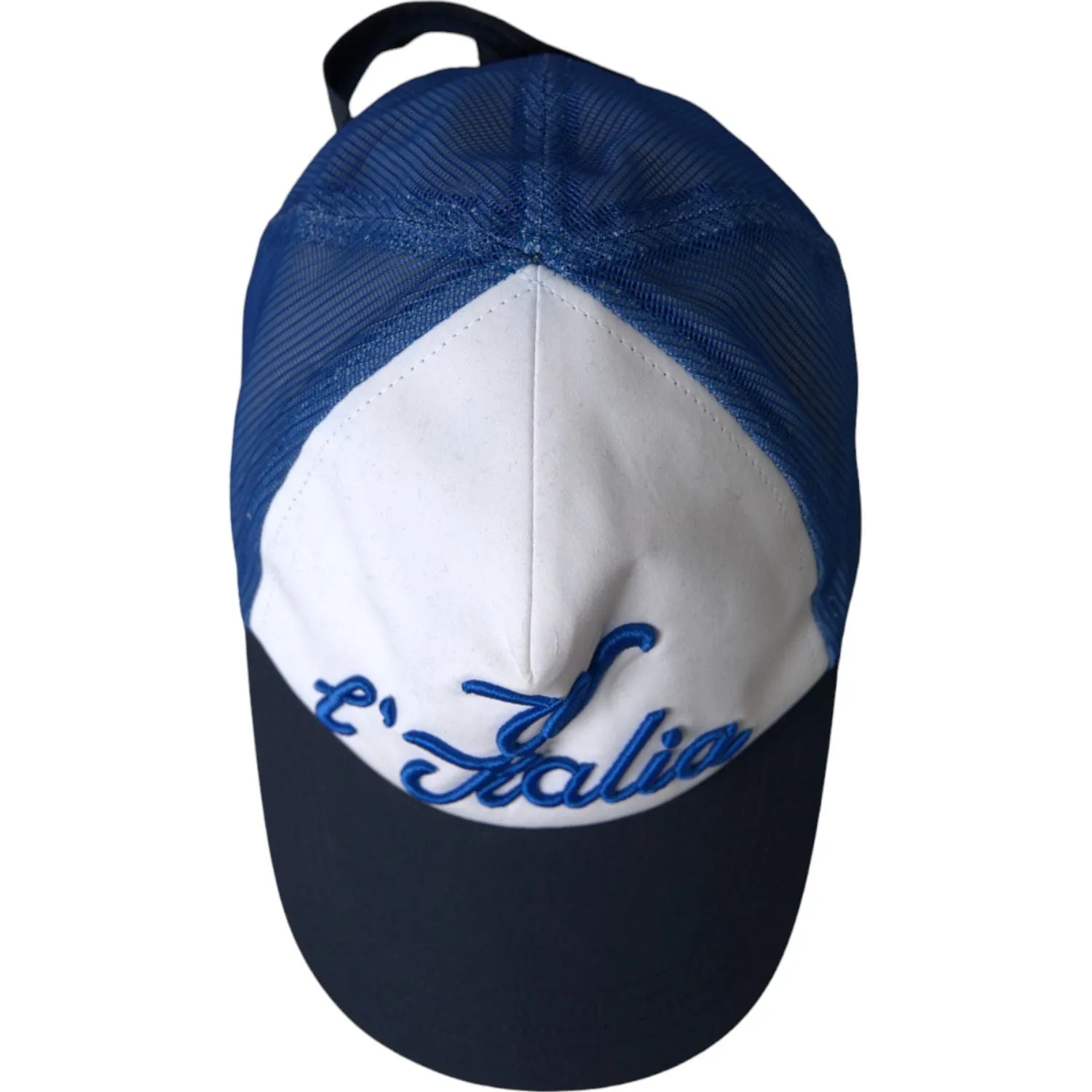 Dolce & Gabbana Blue White Black Italia Mesh Baseball Hat