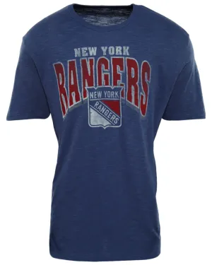 Forty Seven New York Rangers Bleacher Blue Scrum Tee Mens Style : 112193