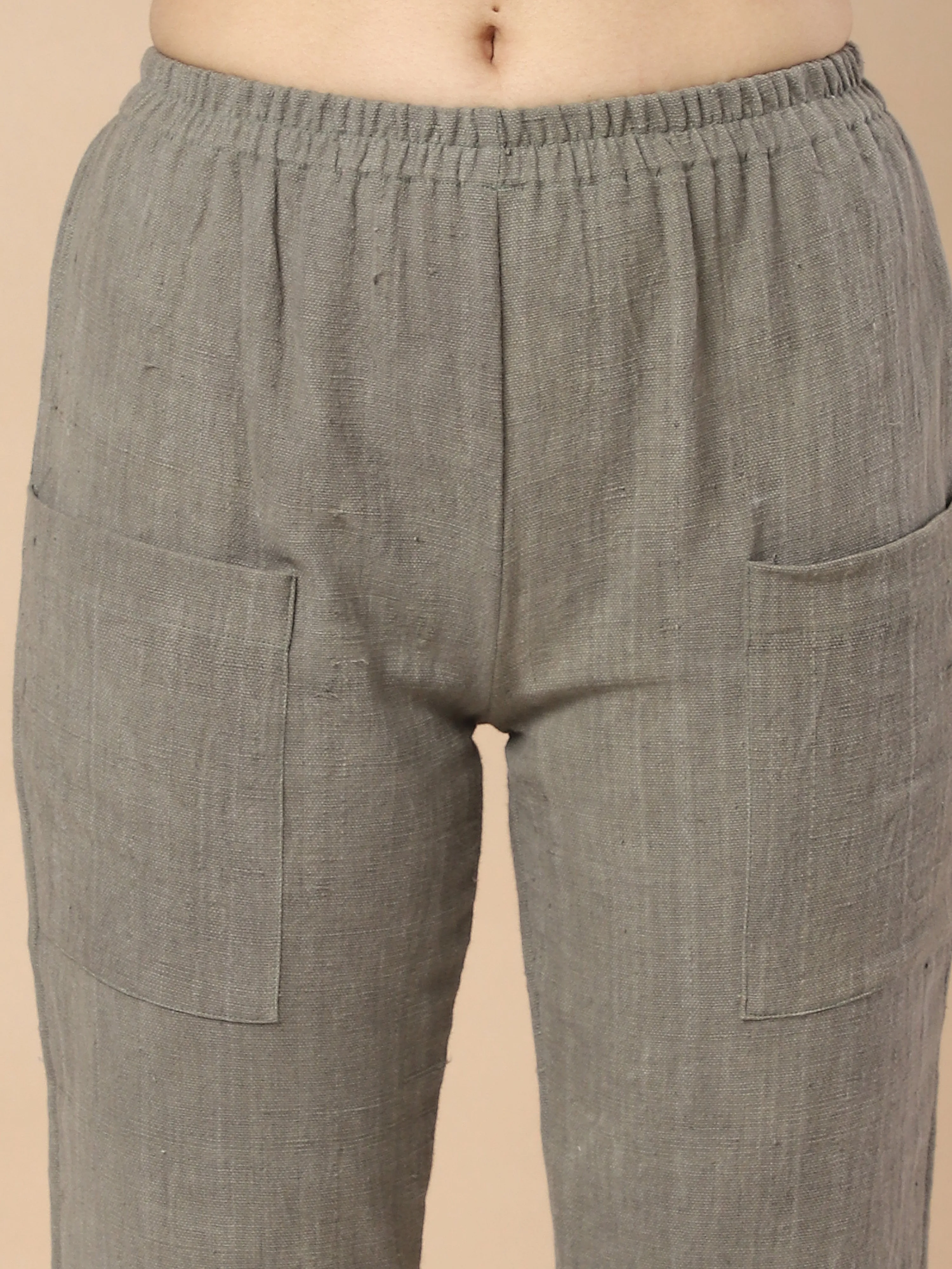 Hemp Pants with Front Pockets