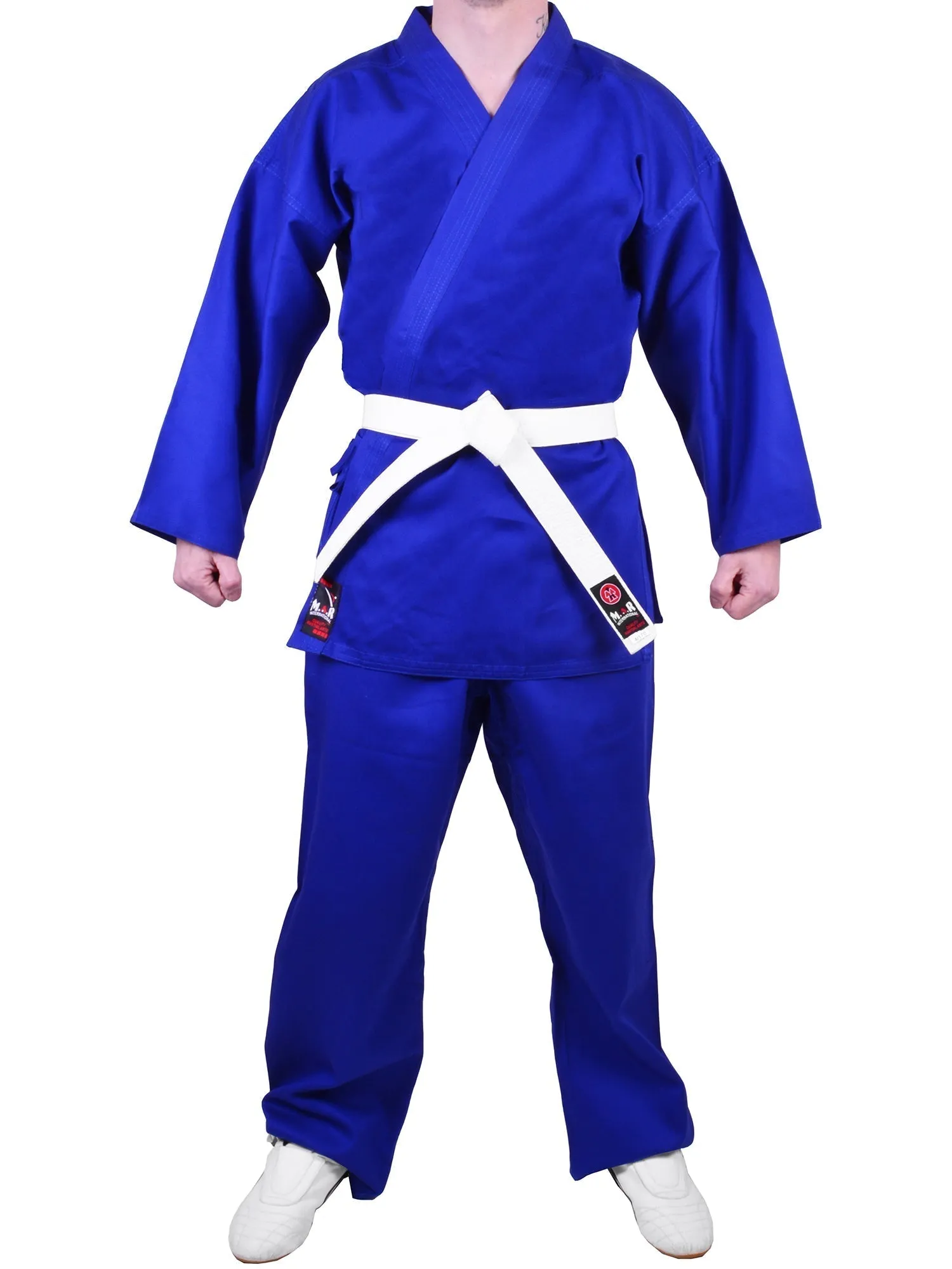 MAR-005B | Blue Karate Student Uniform Gi (8oz Fabric)   FREE BELT