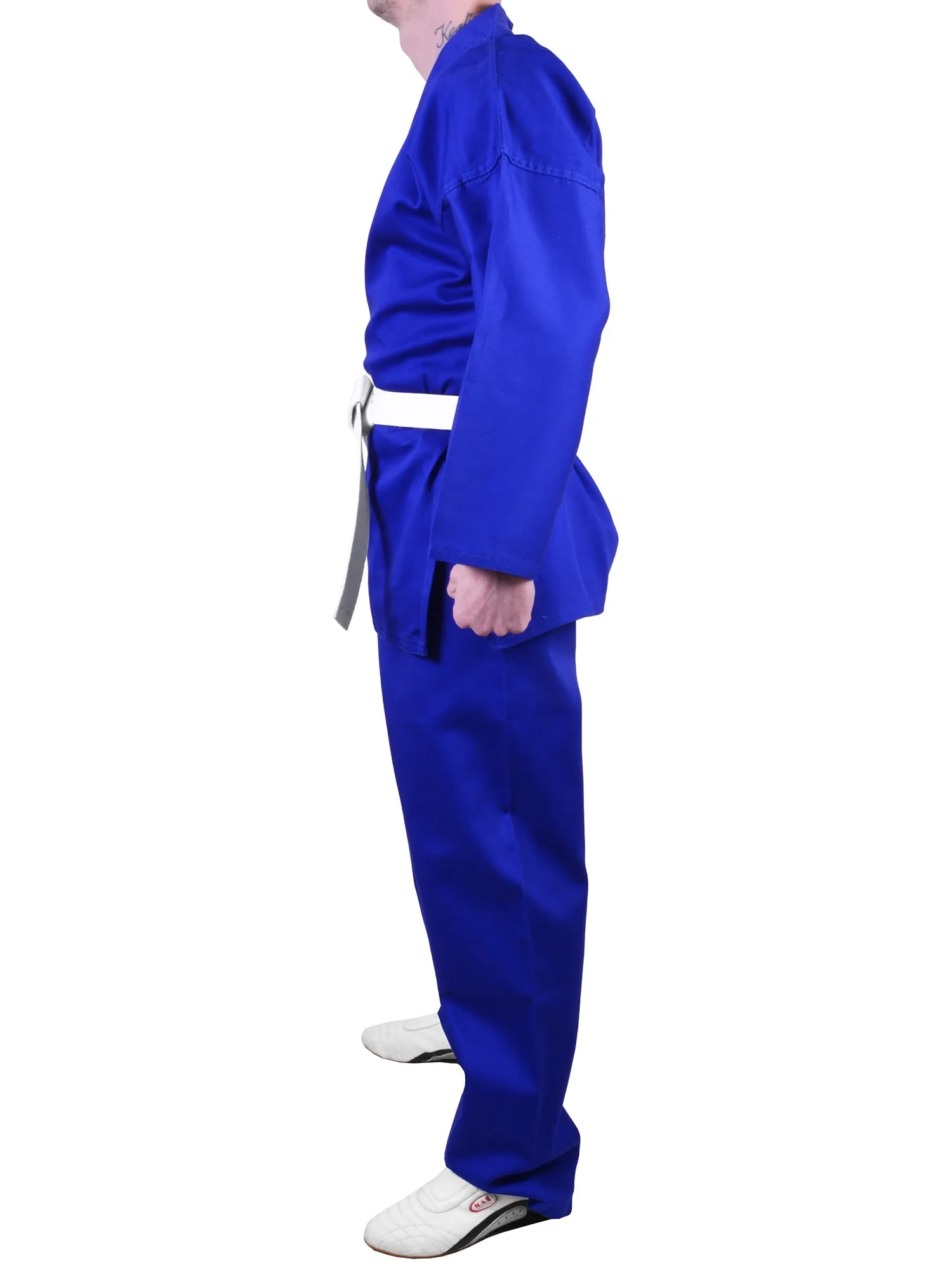 MAR-005B | Blue Karate Student Uniform Gi (8oz Fabric)   FREE BELT