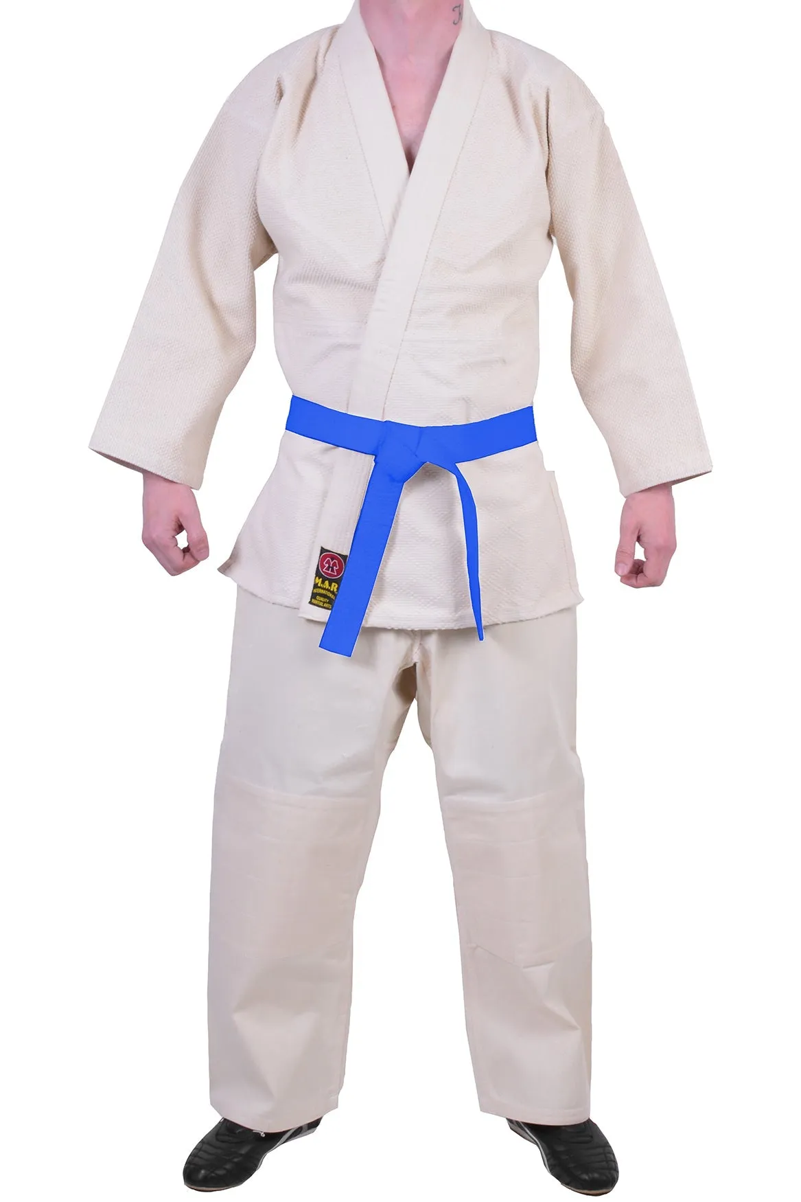 MAR-022 | Mediumweight Unbleached Judo Uniform For Intermediate Students   FREE BELT