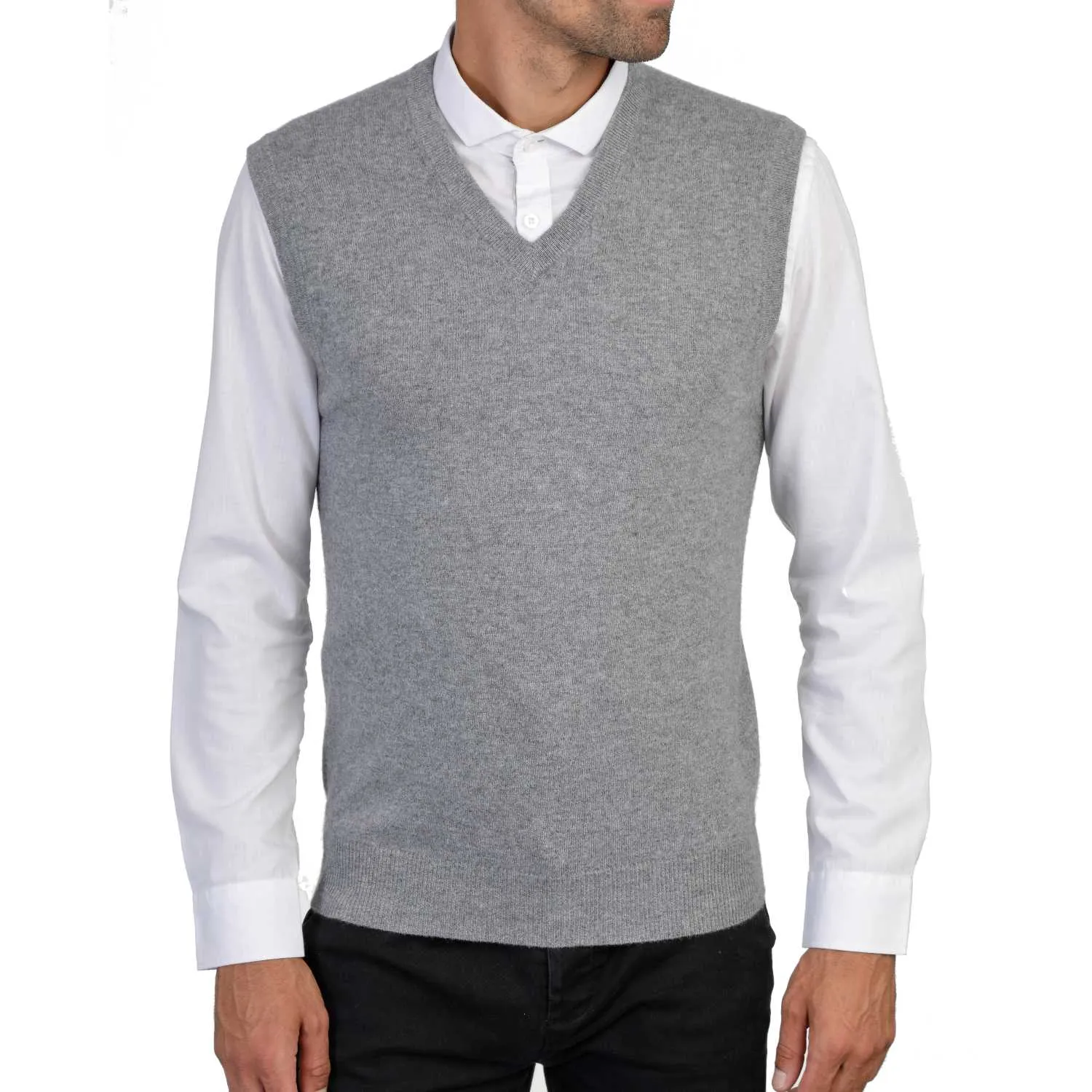 Mens Cashmere Sleeveless Sweater Vest