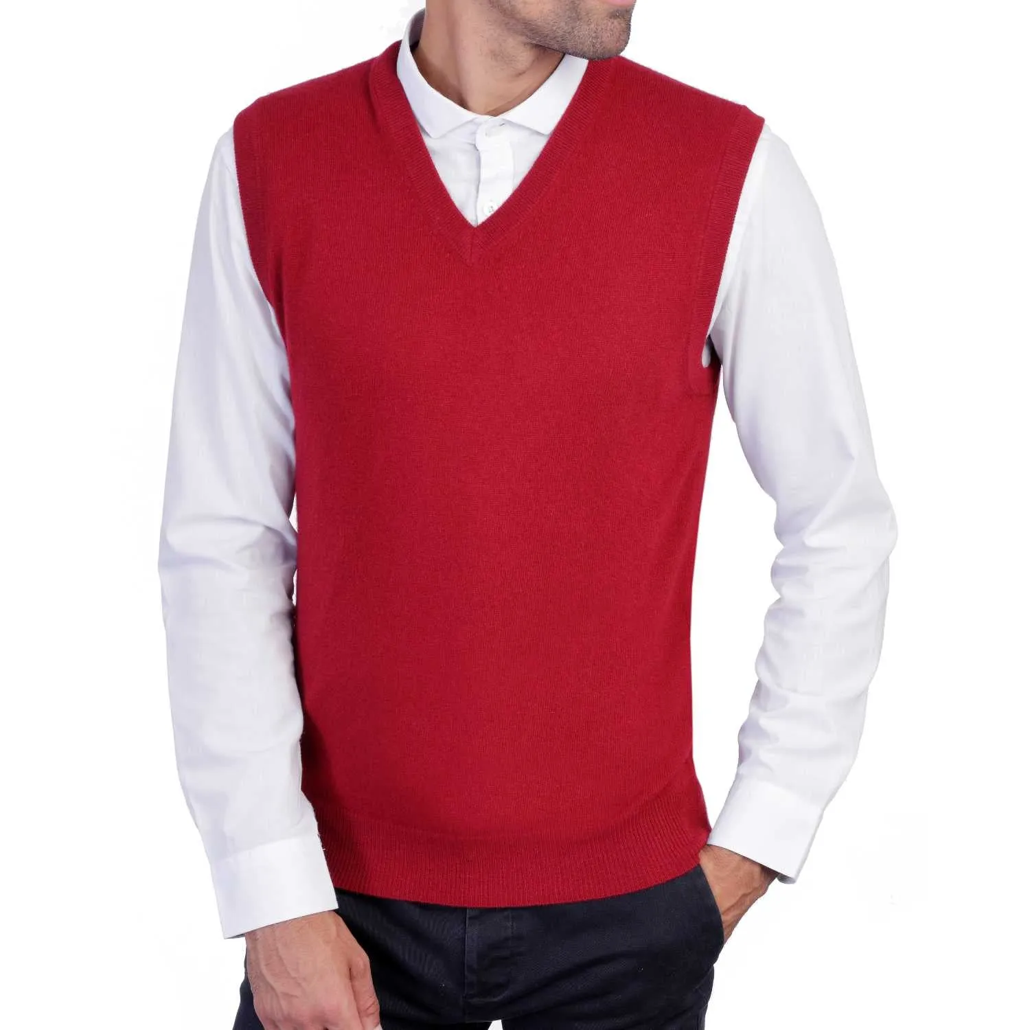 Mens Cashmere Sleeveless Sweater Vest