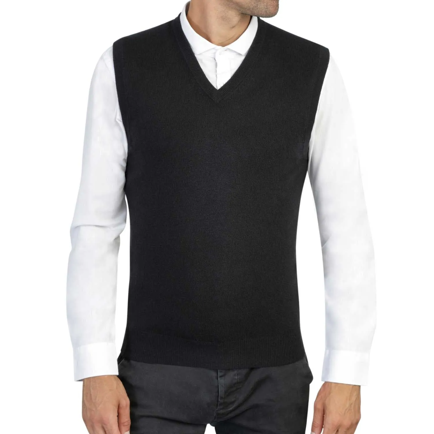 Mens Cashmere Sleeveless Sweater Vest