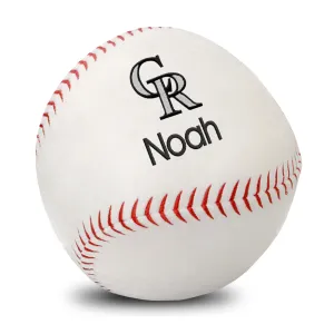 Personalized Colorado Rockies Plush Baseball