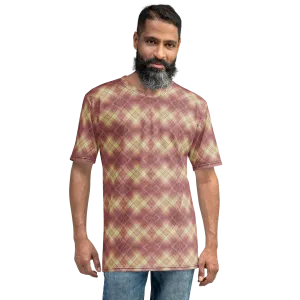 Recursia Argyle Rewired I Men's Crew Neck T-Shirt In Pink