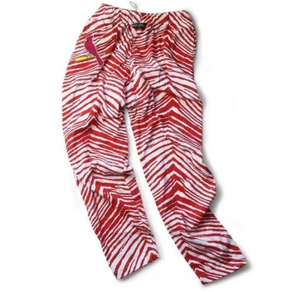 St. Louis Cardinals ZUBAZ Red White Vintage Style Zebra Pants